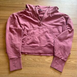 JoyLab Mauve Pink Half-Zip Hoodie